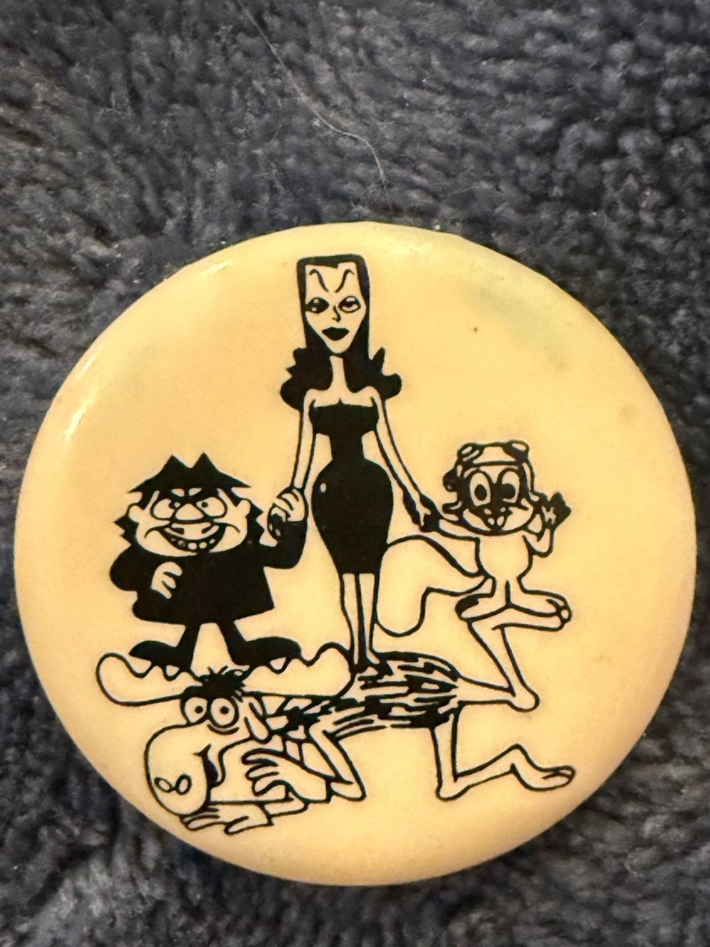Vintage Rocky and Bullwinkle Show pin